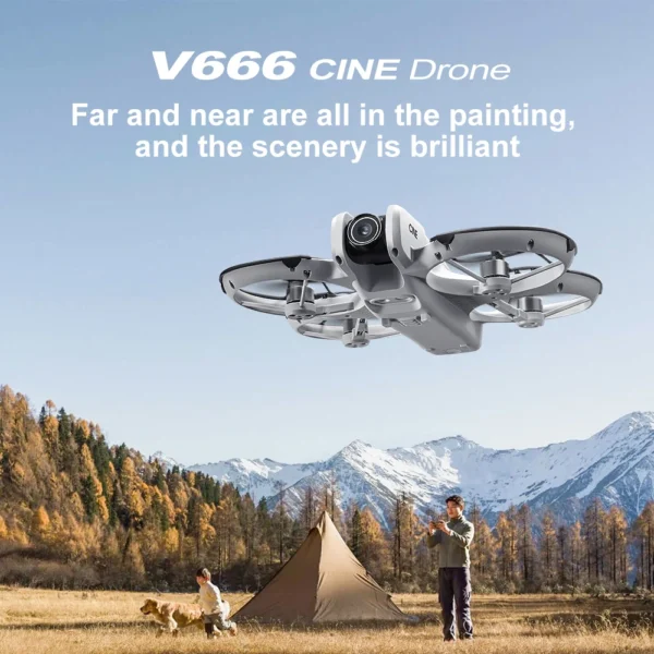V666 Drone with 4.5 inch Screen Remote Control Hd Hd Camera Obstacle Automatic Avoidance 50X Shooting Drone - Image 5