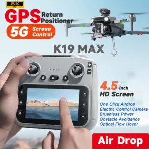2025 K19 MAX GPS Drone Fishing Air Drop Automatic Turnaround 5G Screen Obstacle Avoidance Drone Professional Camera FPV Dron