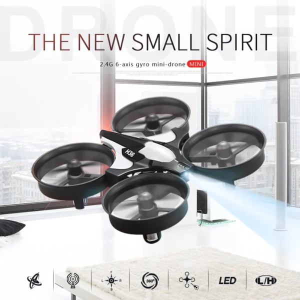 JJRC H36 Mini RC Drone with 1/2/3Battery Headless Mode 360° Flip 6-Axis Remote Control Quadcopter Toys Mini Drone Toys for Kids - Image 2