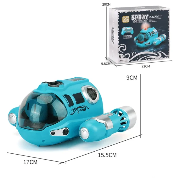 2.4GHz Rc Boat Toys Remote Control Boat Waterproof Spray Swimming Pool Bathing RC Steamboat For Boys And Girls Children's Gift - Image 6