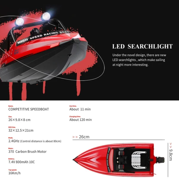 WLtoys WL917 RC Boat 2.4G Electric High Speed Jet Waterproof Model Electric Remote Control Speedboat Gifts Toys for Boys - Image 6
