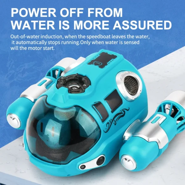2.4GHz Rc Boat Toys Remote Control Boat Waterproof Spray Swimming Pool Bathing RC Steamboat For Boys And Girls Children's Gift - Image 5