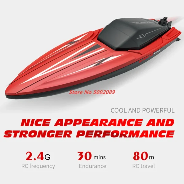 35CM Large RC Racing Boat Radio Control SpeedBoat 30Mins Driving RC Ship Boat Waterproof Toy Summer Water Boy Kid Gifts RC Toys - Image 5