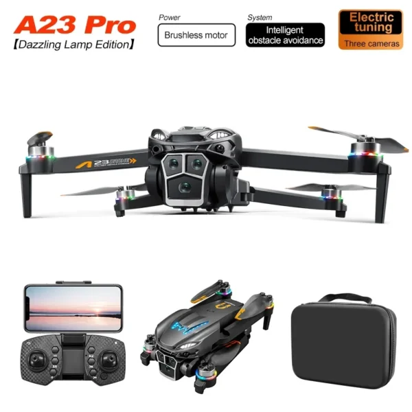 A23 Pro Drone with Screen 8K HD FPV Camera, Obstacle Avoidance, Foldable RC Quadcopter Brushless Motor, Long Flight Time Gifts - Image 6