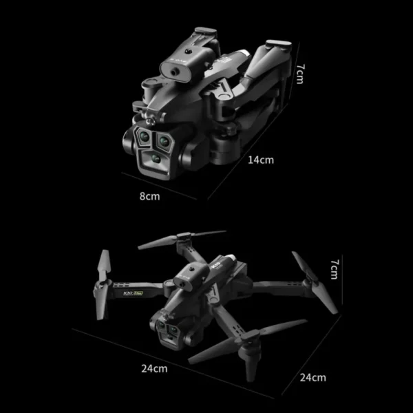 Optical Flow Hover Drone Triple Camera Drone 4k Camera Brushless Motor Drone with Obstacle Avoidance Foldable Design for Kids - Image 6