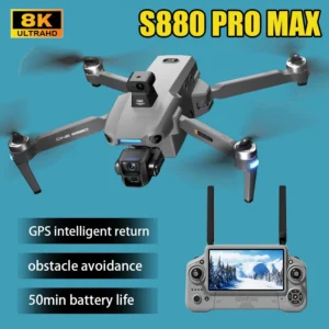 S880 GPS Drone Follow-up Shooting 3-Axis Gimbal Brushless Laser Obstacle Avoidance 5G Image Transmission Comes with Air Dropper