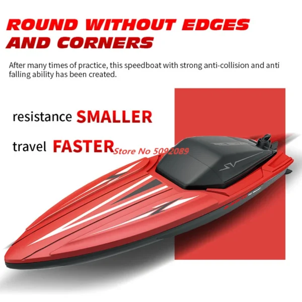 35CM Large RC Racing Boat Radio Control SpeedBoat 30Mins Driving RC Ship Boat Waterproof Toy Summer Water Boy Kid Gifts RC Toys - Image 6