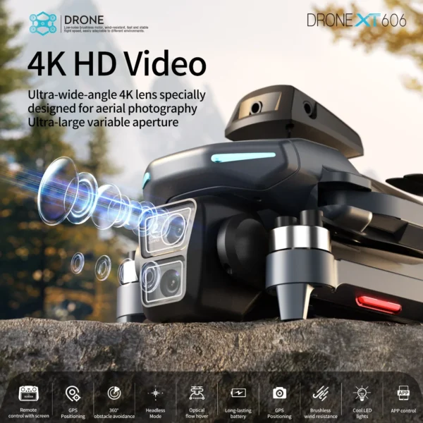 Xiaomi Mijia XT606 Drone Professional 8K HD Camera 5G WIFI FPV 360°Obstacle Avoidance Brushless With Screen RC Quadcopter toys - Image 2