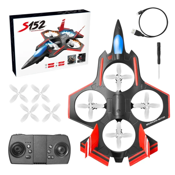 S152 Pro Drone Remote Control Foam Brushless Shatterproof Flow Electric Adjustment Dual Camera 4K FPV Night Light Dron - Image 2