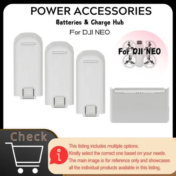 Power Accessories For DJI Neo Battery Pack 1435 mAh Charge Hub Charging Case For DJI NEO Drone Intelligent Flgiht Gears