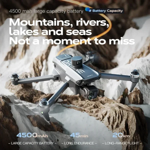 Wing 6 GPS Aerial Photography Fishing Drone 8K Camera Anti-Strong Wind Lifting Avoid Obstacles 360° 800M High One-Key Return Toy - Image 2