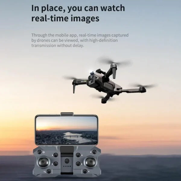 Optical Flow Hover Drone Triple Camera Drone 4k Camera Brushless Motor Drone with Obstacle Avoidance Foldable Design for Kids - Image 2