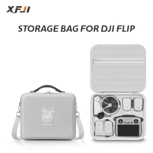 XFJI Portable Carrying Case for DJI Flip Storage Box Hard Case Drone Accessories DJI Flip Travel Handbag PU Splash-proof Bag