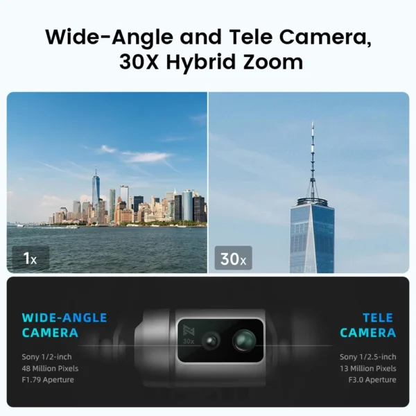 FIMI X8 Tele Max Drone 20km Range 4K 60fps Dual Camera | 3-Axis Gimbal & AI Night Vision | Long Flight Time | CE/FCC - Image 3