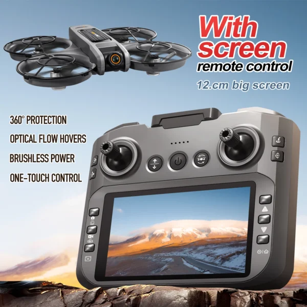 JHD For 2025 New S156 Drone with Screen Brushless Optical Stream Positioning Quadcopter with Camera FPV S156 Toy Airplane - Image 4