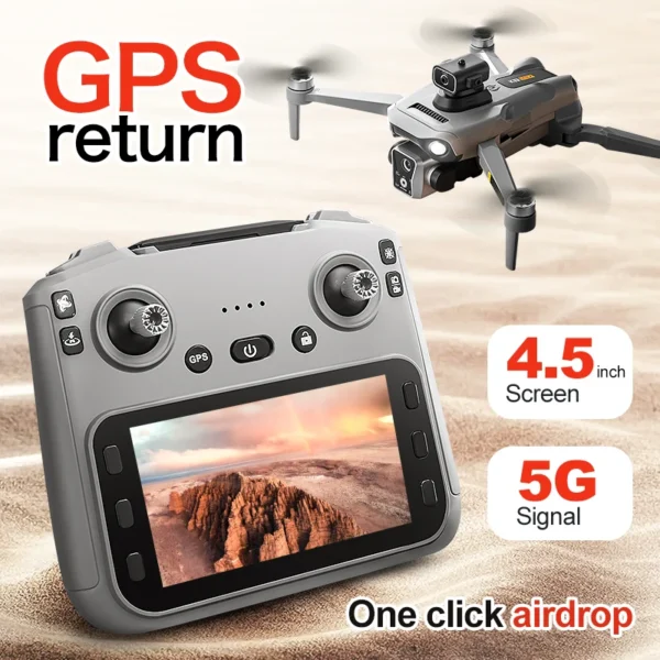 2025 K19 MAX GPS Drone Fishing Air Drop Automatic Turnaround 5G Screen Obstacle Avoidance Drone Professional Camera FPV Dron - Image 2