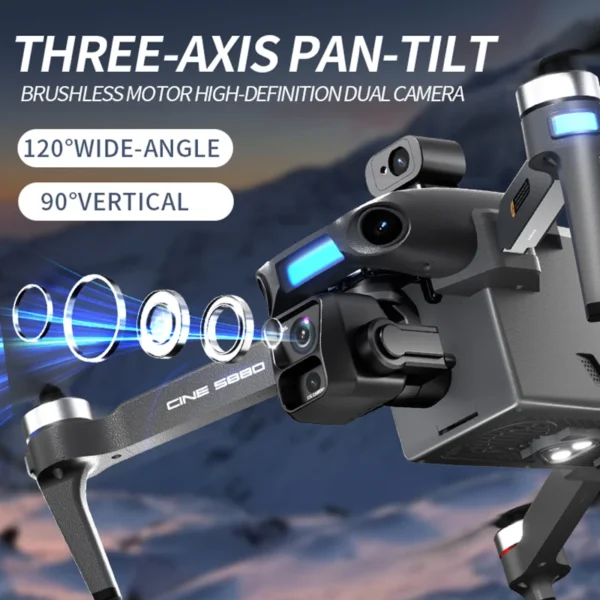 S880 Aerial Photography Fishing Drone with Touch Remote Control 8K Camera 3-Axis Gimbal Night Shooting Obstacle Avoid GPS Return - Image 4