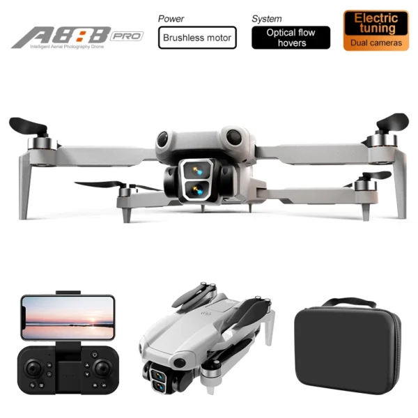 2025 New A888 Aerial Photography Drone Brushless Motor | 3-Axis Gimbal | 360° Adjustable Camera | Optical Flow Stabilization - Image 3