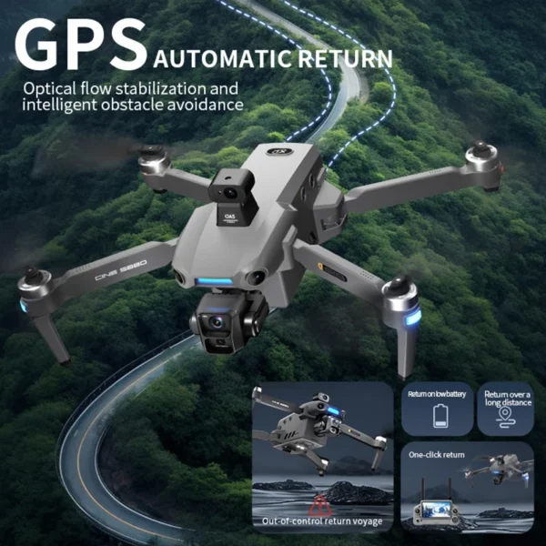 S880 Aerial Photography Fishing Drone with Touch Remote Control 8K Camera 3-Axis Gimbal Night Shooting Obstacle Avoid GPS Return - Image 5
