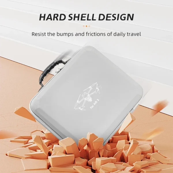 XFJI Portable Carrying Case for DJI Air 3/Air 3S Storage Box DJI Air3S Hard Case Drone Accessories Handbag PU Splash-proof Bag - Image 4