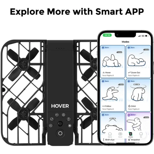 Hover Air X1 Camera X1 HOVERAir X1 Flying Drone Camera live Preview Selfie anti-shake HD Revolutionary Flying outdoor travel - Image 2