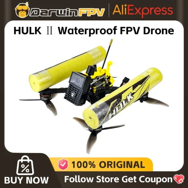 DarwinFPV HULK II Cinematic FPV Drone 5 Inch Quadcopters 5.8G 1000mW waterproof VTX