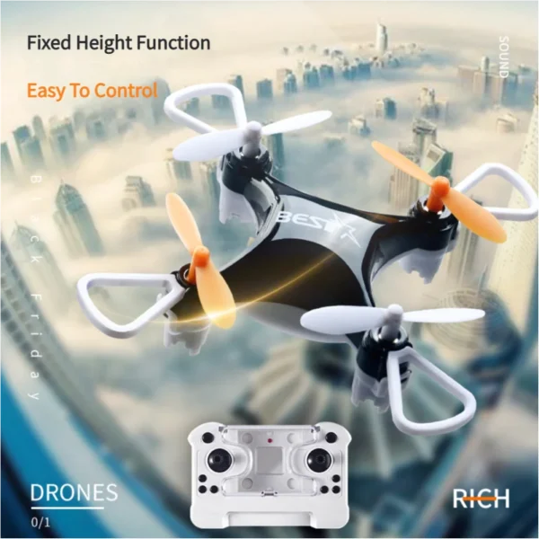 Mini Drone Fixed Height Quadcopter Remote Control Aircraft Toy for Kids Safe Flying Birthday Gift for Child Teens Beginners - Image 2