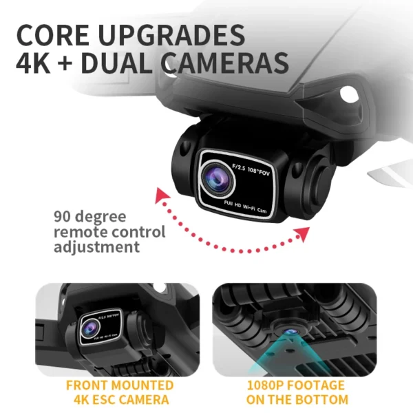 LYZRC L900 PRO SE 4K Professional HD Dual Camera Brushless Motor Drone GPS 5G Wifi Long RC Distance Foldable RC Quadcopter - Image 3