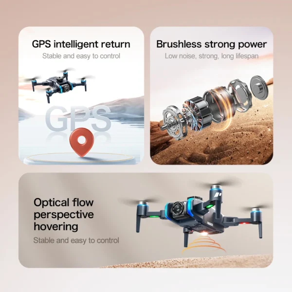 For Xiaomi XT808 GPS Drone Professional 8K HD Dual Camera Brushless Motor 5G WIFI FPV Foldable Screen Display RC Quadcopter toy - Image 6