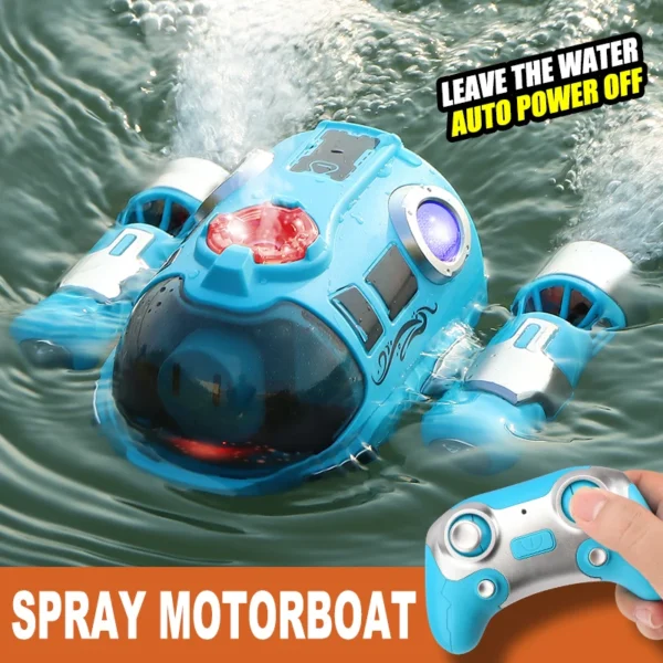 2.4GHz Rc Boat Toys Remote Control Boat Waterproof Spray Swimming Pool Bathing RC Steamboat For Boys And Girls Children's Gift - Image 3