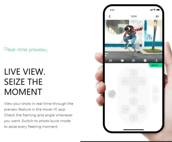 🔮Hover Drone HoverAir X1 Camera live Preview Selfie Anti-shake HOVERAir X1 HD Revolutionary Flying outdoor travel - Image 6