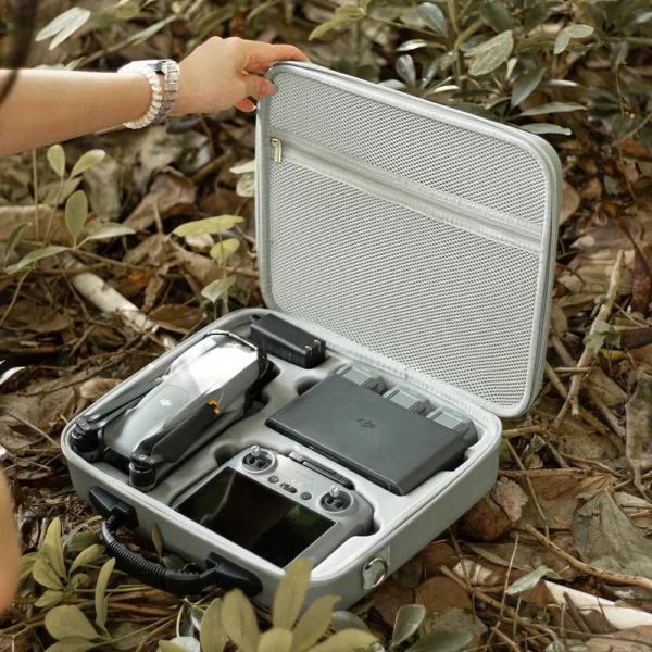 XFJI Portable Carrying Case for DJI Air 3/Air 3S Storage Box DJI Air3S Hard Case Drone Accessories Handbag PU Splash-proof Bag - Image 5
