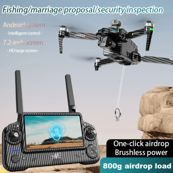 AE60 Ultra Profesional GPS Drone with 8K HD Camera 3-axis gimbal Aerial Photography Obstacle Avoidance FPV Airdrop Fishing Drone - Image 4