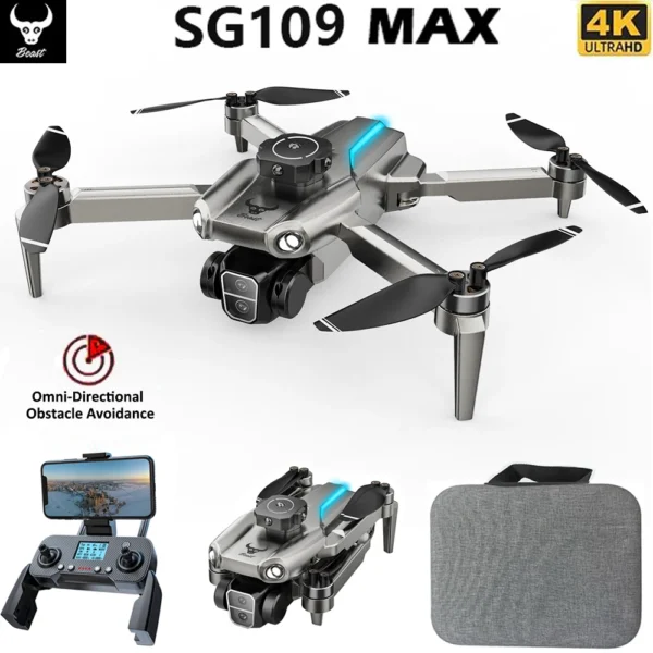 SG109 MAX Drone 4K Profesional HD Camera Obstacle Avoidance Aerial Photography Brushless Motor Foldable Quadcopter Toys For Kids