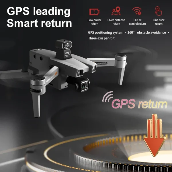 Drone professionnel AE86 PRO Max avec caméra HD 8K, cardan 3 axes, photographie aérienne, évitement d'obstacles, FPV GPS, quadri - Image 5