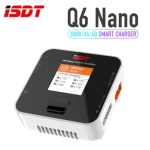 ISDT Q6 Nano BattGo 200W 8A Lipo Battery Charger white Pocket for RC Racing Drone Plane 1-6S Lipo Battery 1-6S Lipo Batter