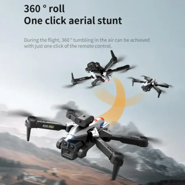 Optical Flow Hover Drone Triple Camera Drone 4k Camera Brushless Motor Drone with Obstacle Avoidance Foldable Design for Kids - Image 3