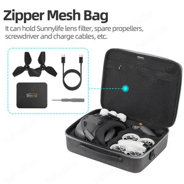 For DJI NEO Portable Case Waterproof Bag Charger Battery Base Storage Box Handbag Glasses N3 Carrying Box Drone Accessories - Image 5
