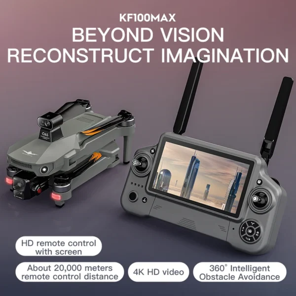 KF100/KF100 MAX Professional GPS Drone With 8K Camera 3-Axis Gimbal Fishing Airdrop Touch Screen FPV Brushless RC Quadcopter Toy - Image 3