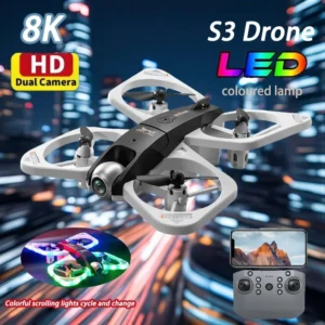 New S3 Pro 8K Ultra HD Dual-Camera Drone GPS Auto Follow 5G WiFi FPV Transmission RGB Night Lights Gimba For Aerial Photography