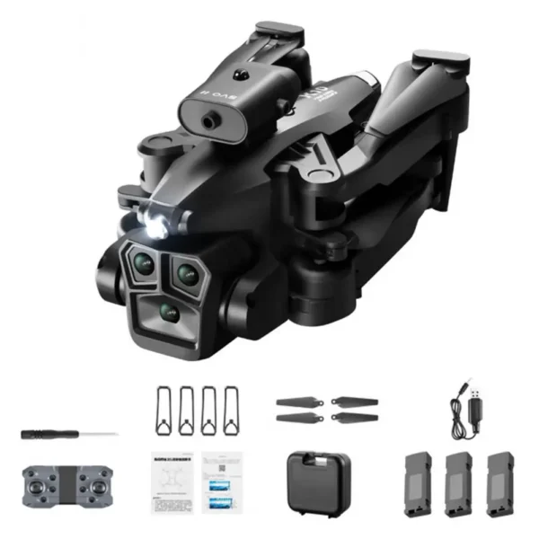 Optical Flow Hover Drone Triple Camera Drone 4k Camera Brushless Motor Drone with Obstacle Avoidance Foldable Design for Kids - Image 5