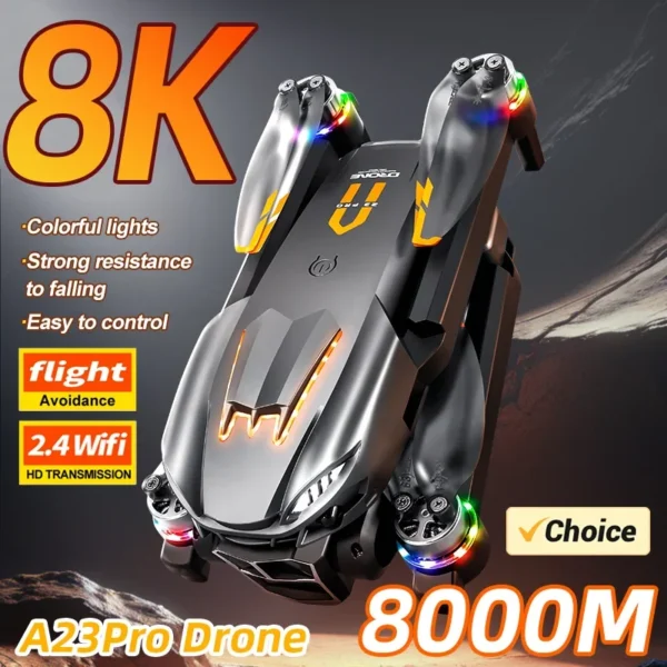 A23 Pro Drone with Screen 8K HD FPV Camera, Obstacle Avoidance, Foldable RC Quadcopter Brushless Motor, Long Flight Time Gifts - Image 4