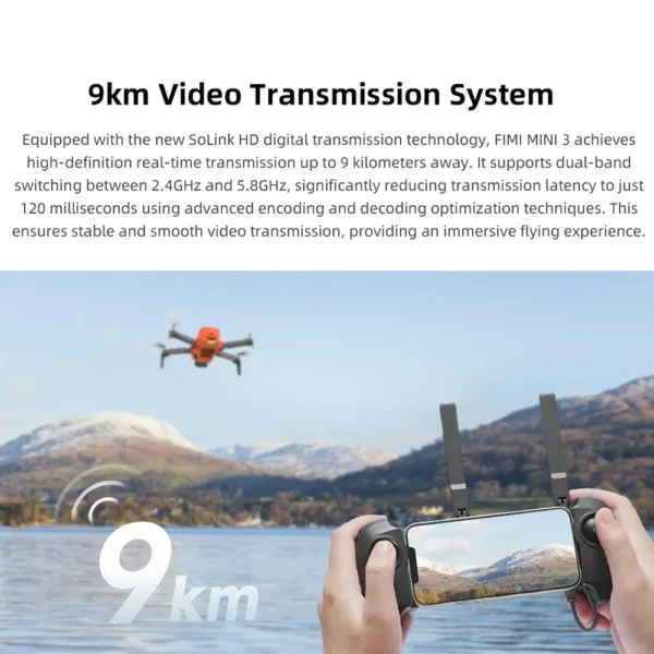 FIMI MINI 3 drone 48MP 4K 60fps HD Super Night Video 9km 3-axis Gimbal 249g Ultralight Smart tracking New Arrivals - Image 3