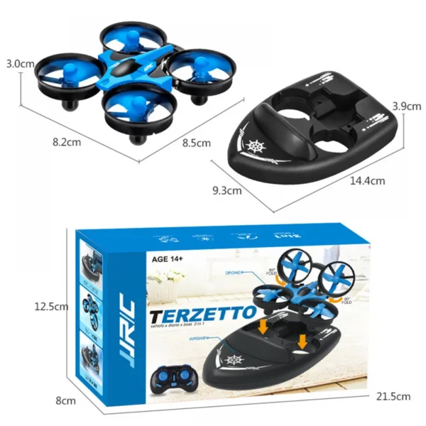 Jjrc H36F Rc Mini Drone Boat 2.4G 3In1 Rc Vehicle Flying Waterproof Drone Boat Model Toys Quadcopter Boat Rc Helicopter for Kid - Image 6
